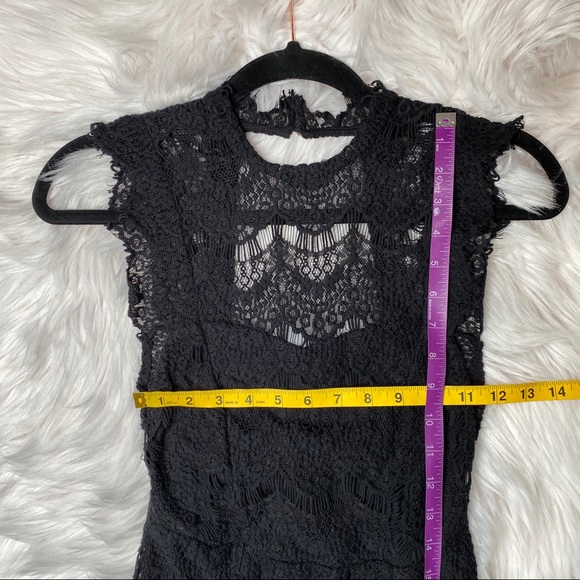 Free People Daydream Lace Mini Dress in Black - Picture 9 of 10